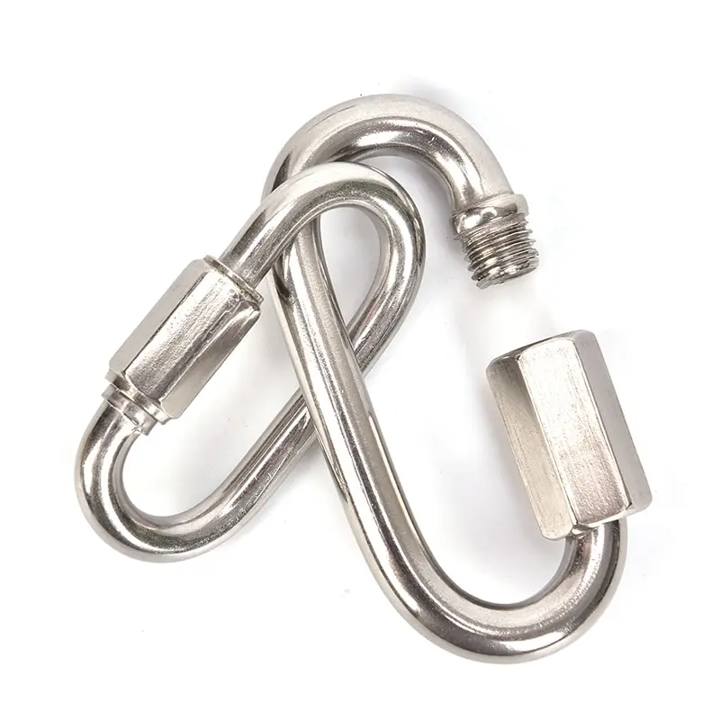 

Climbing Safety Buckle Mountaineering Stainless Steel Screw Lock Climbing Gear Carabiner Quick Links Safety Snap Hook 5 Sizes