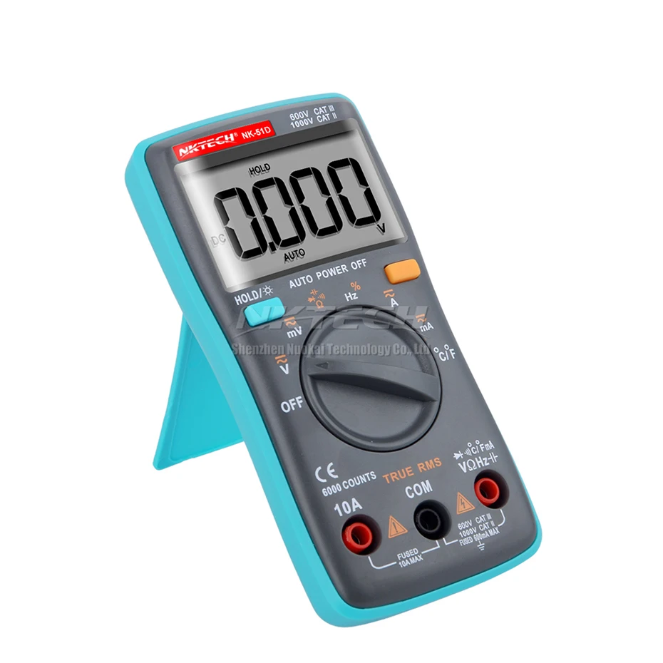 Цифровой мультиметр NKTECH карманный мини вольтметр с ЖК дисплеем Φ True RMS амперметр