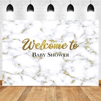 mocsicka baby shower photography background marble golden sign decoration style child portrait photo backdrop banner