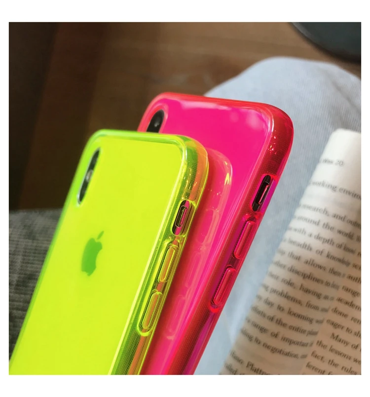 Модный милый неоновый чехол для телефона Samsung A50 A70 A51 A71 S20 S9 S10 Plus Note 10 мягкие чехлы