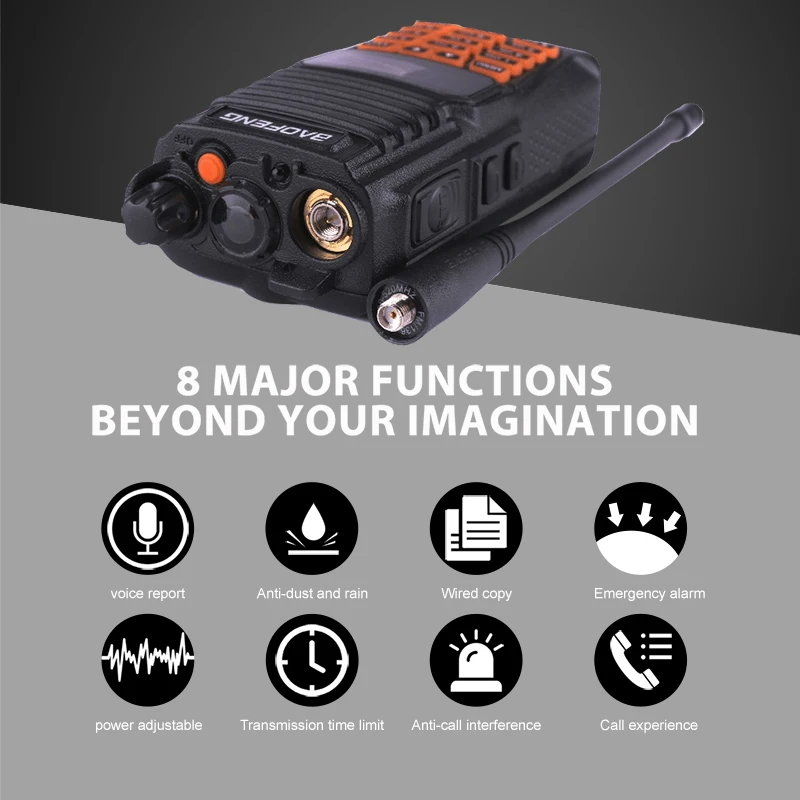 Baofeng UV-9R 8W High Power IP67 PTT Waterproof Walkie Talkie 10 Km UV 9R Woki Toki Two Way Radio Ham CB Radio Communicador UV9R