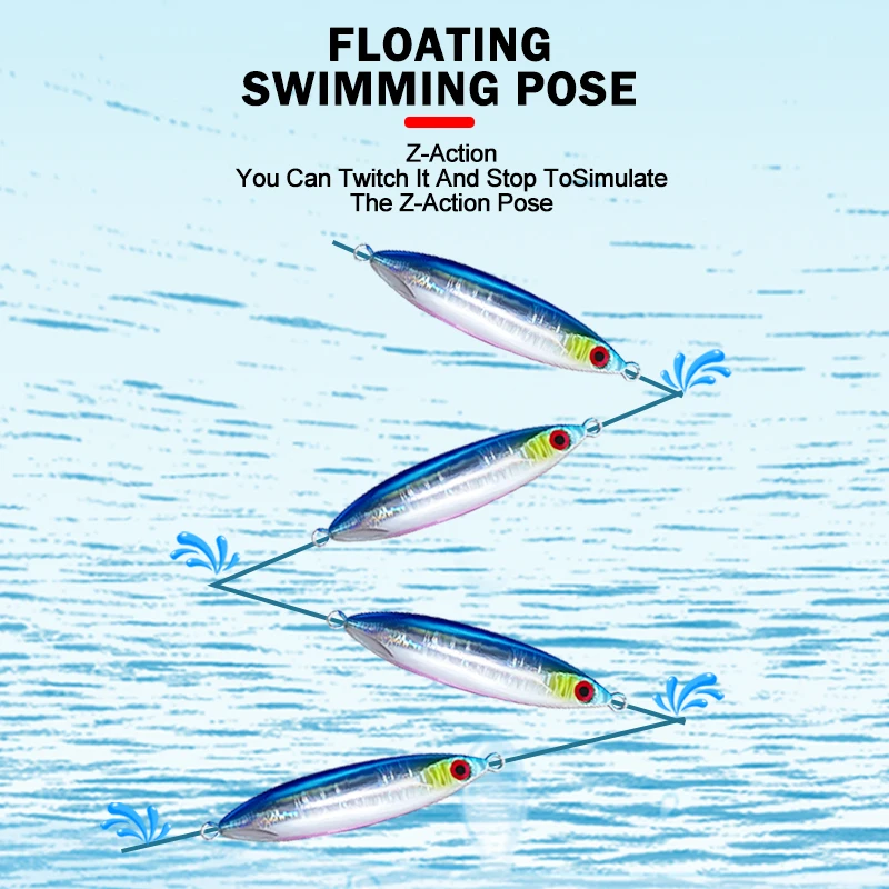 Наживка для джиггинга медленно Тонущая 80 г 100 120 150