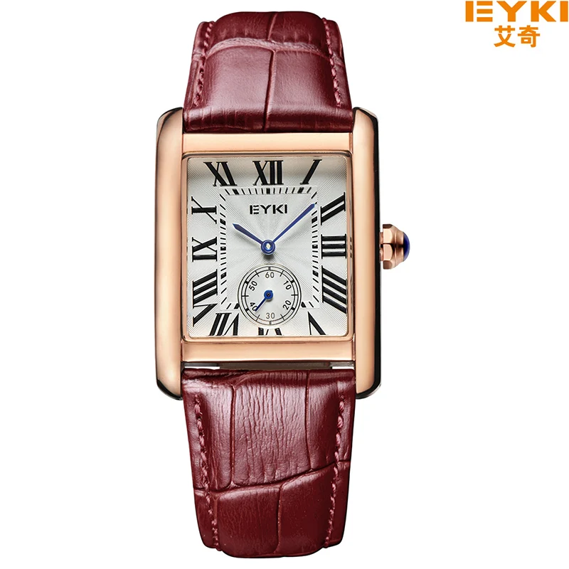 Eyki Брендовые Часы для пар часы влюбленных официальный кожаный ремешок