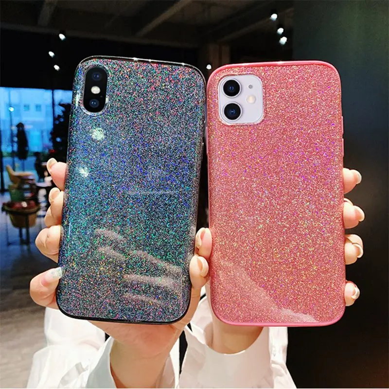 Блестящий чехол для iphone 11 Pro Max Чехол С Откидывающейся Крышкой XS XR X 6 6S 7 8 Plus |