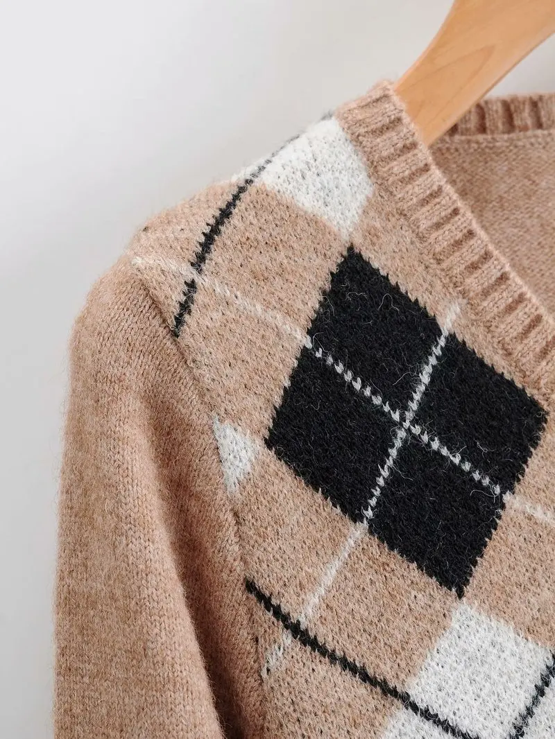 Винтажные женские свитера размера плюс вязаные теплые мягкие пуловеры