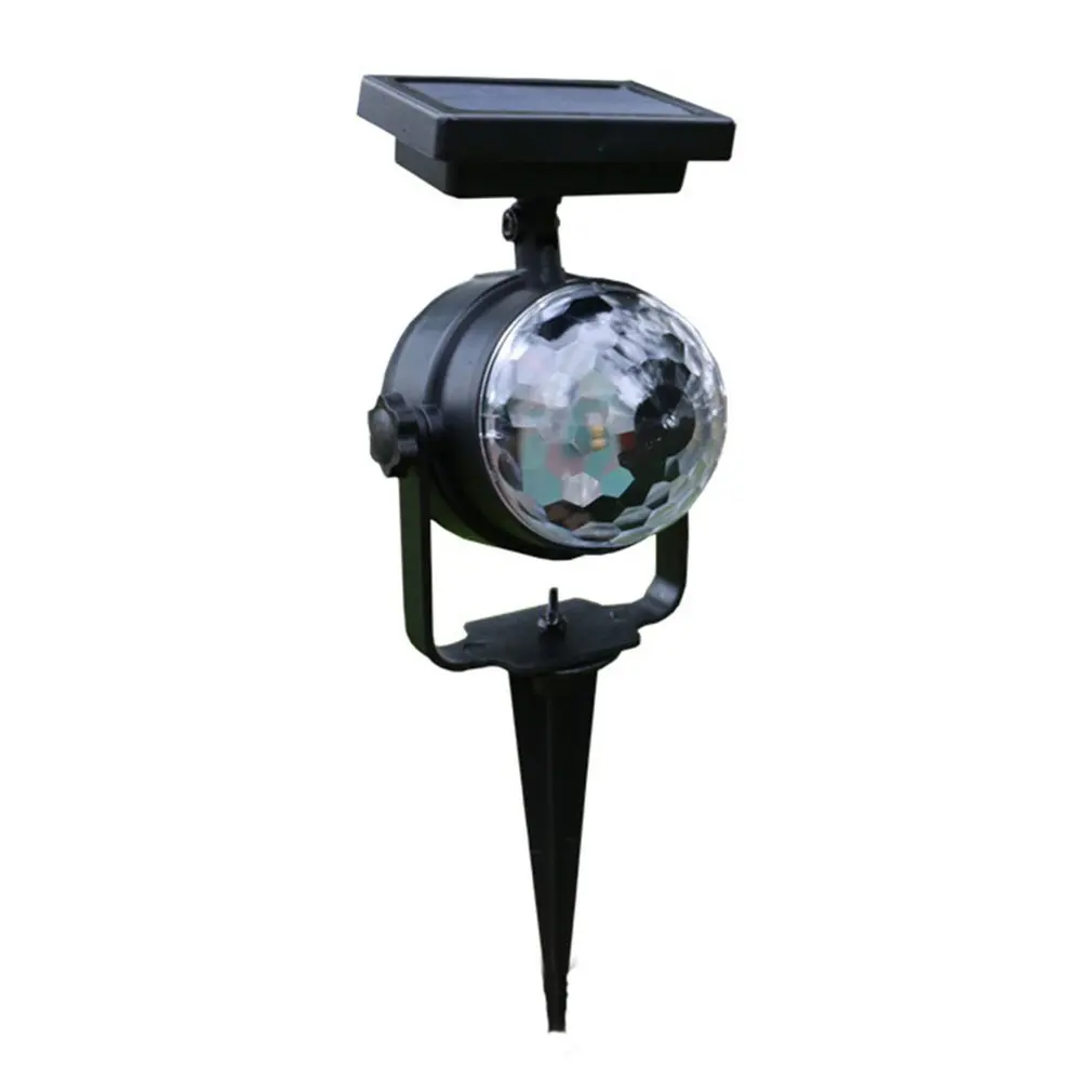 Солнечный Поворотный цветной проектор газон садовый светильник