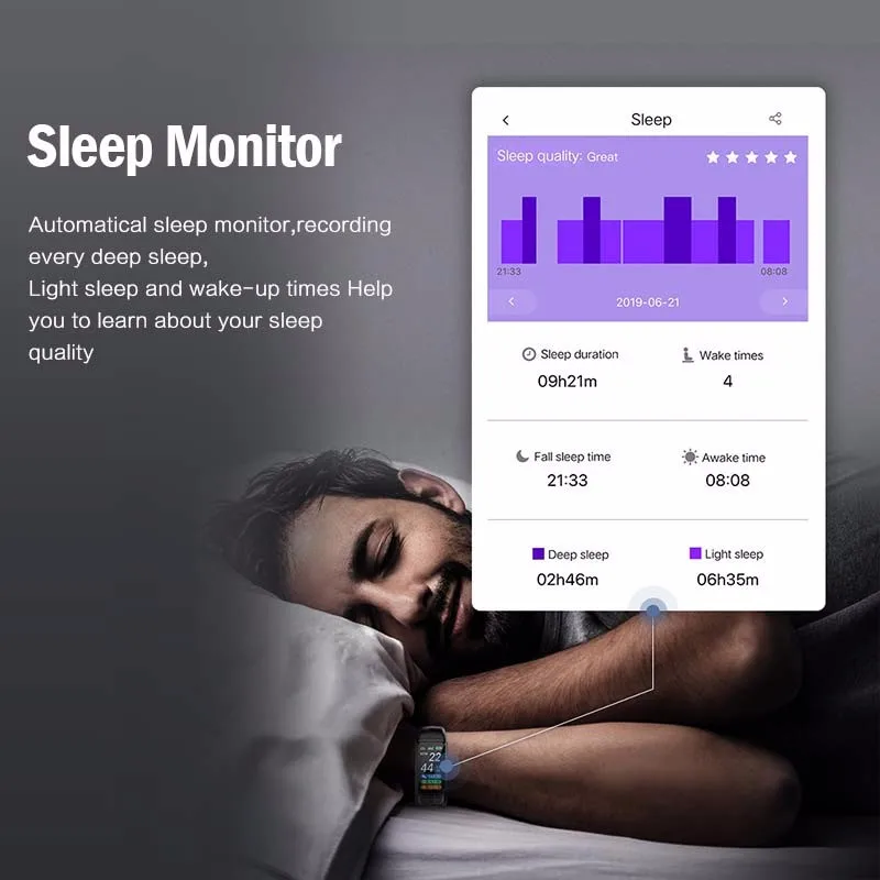

IP67 Waterproof Bracelet Cardio Plus Smart Fitness Bracelets Sports Activity Tonometer Clock Band Blood Pressure Measuring Watch