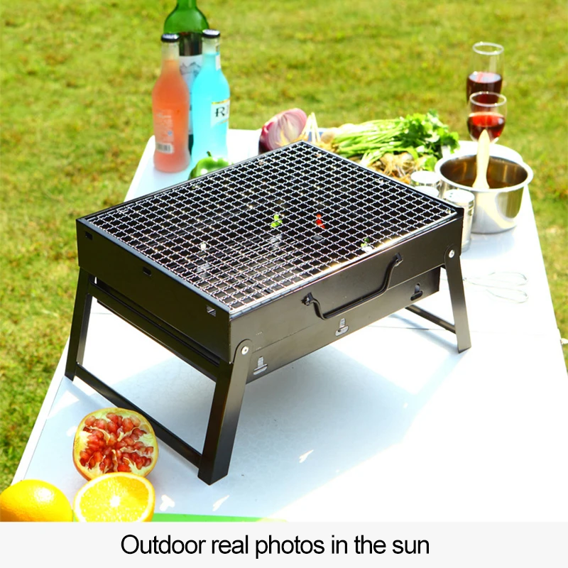 

Portable BBQ Grill Non-stick Surface Folding Barbecue Grill Outdoor Camping Picnic Tool Barbecue Stove kitchen Accessories