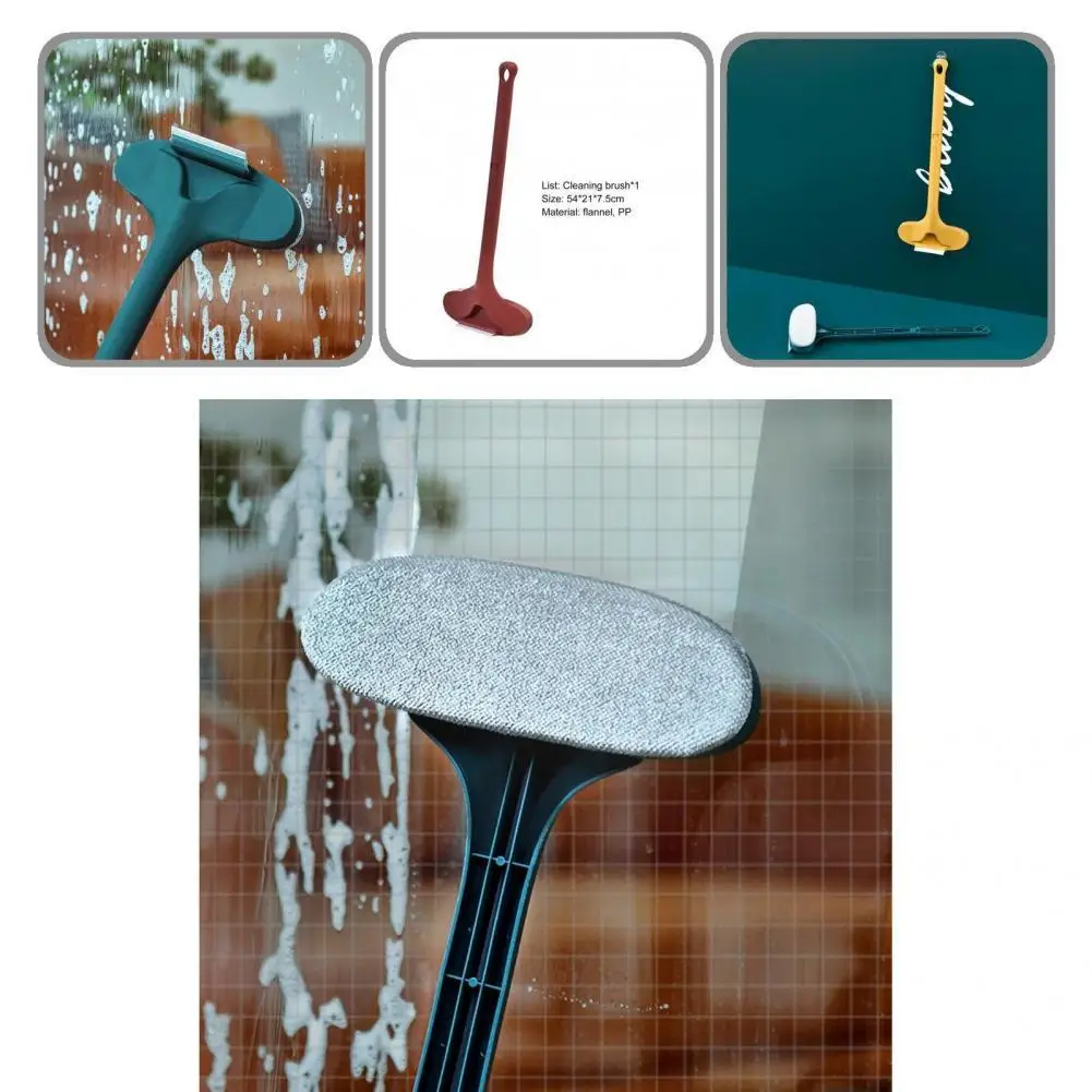 

5 Colors Useful Double-sided Widen Head Glass Cleaner Wiper Effective Window Squeegee Detachable Household Supplies