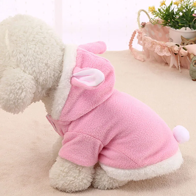 Новинка одежда для домашних животных котов костюм милые заячьи ушки пальто с