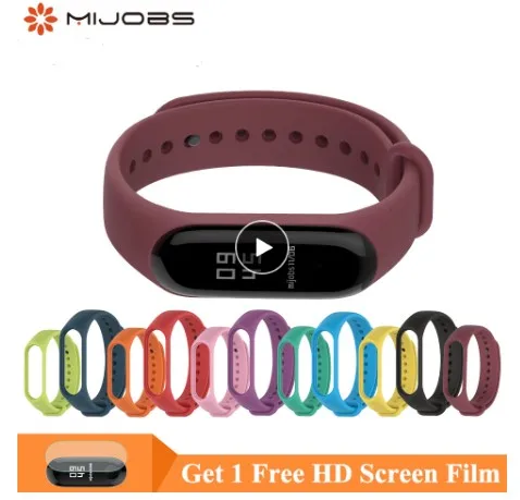 Браслет mi jobs для Xiaomi mi Band 3 mi Band 4 Watch силиконовый браслет mi band анти-потеря