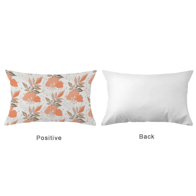 

30x50 Multiple Colors Flowers Style Peach Skin Cushion Cover for Bed Pillows Cases for Sofa Covers for Home Living Decoration