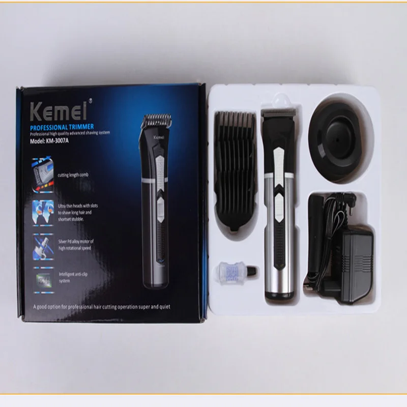 Kemei машинка для стрижки волос профессиональный триммер бороды перезаряжаемый