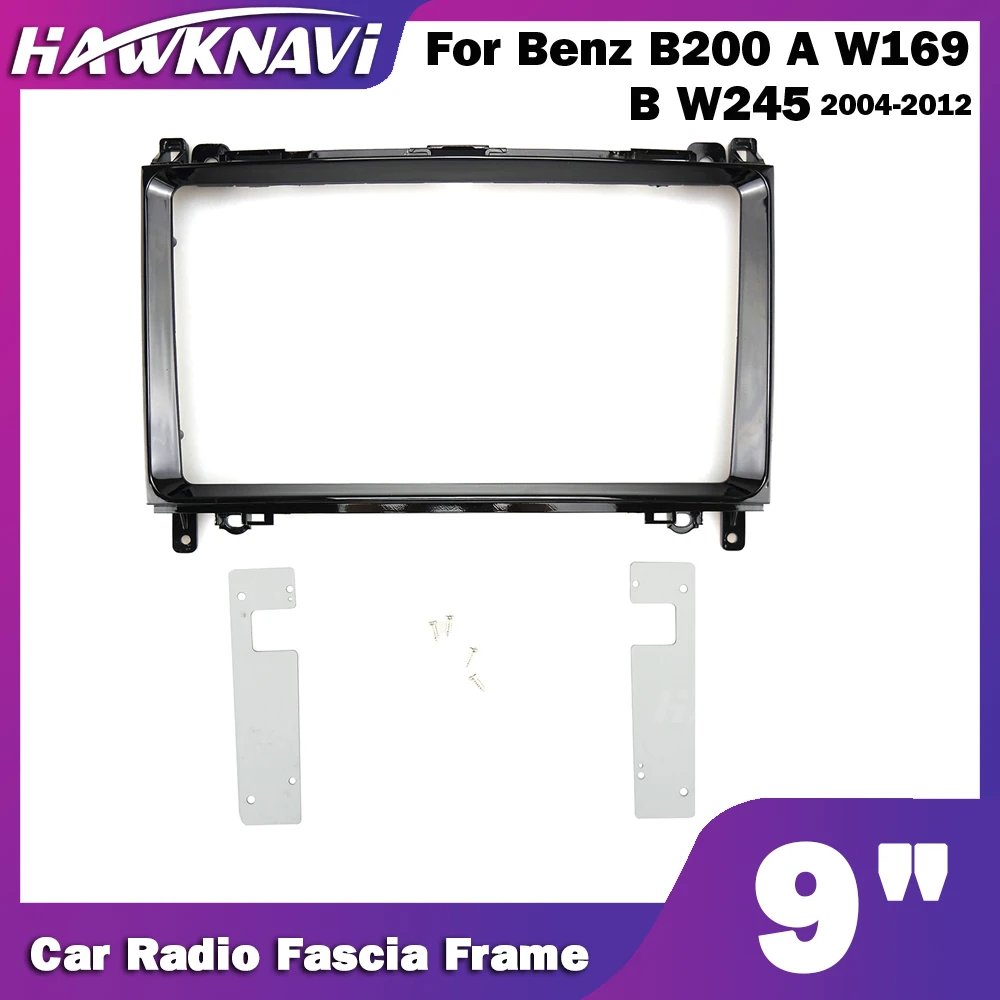 

9" 2 Din Car Radio Fascia Panel Dash Mounting Frame For Mercedes Benz B200 A B Class W169 W245 Viano Vito W639 Sprinter W906