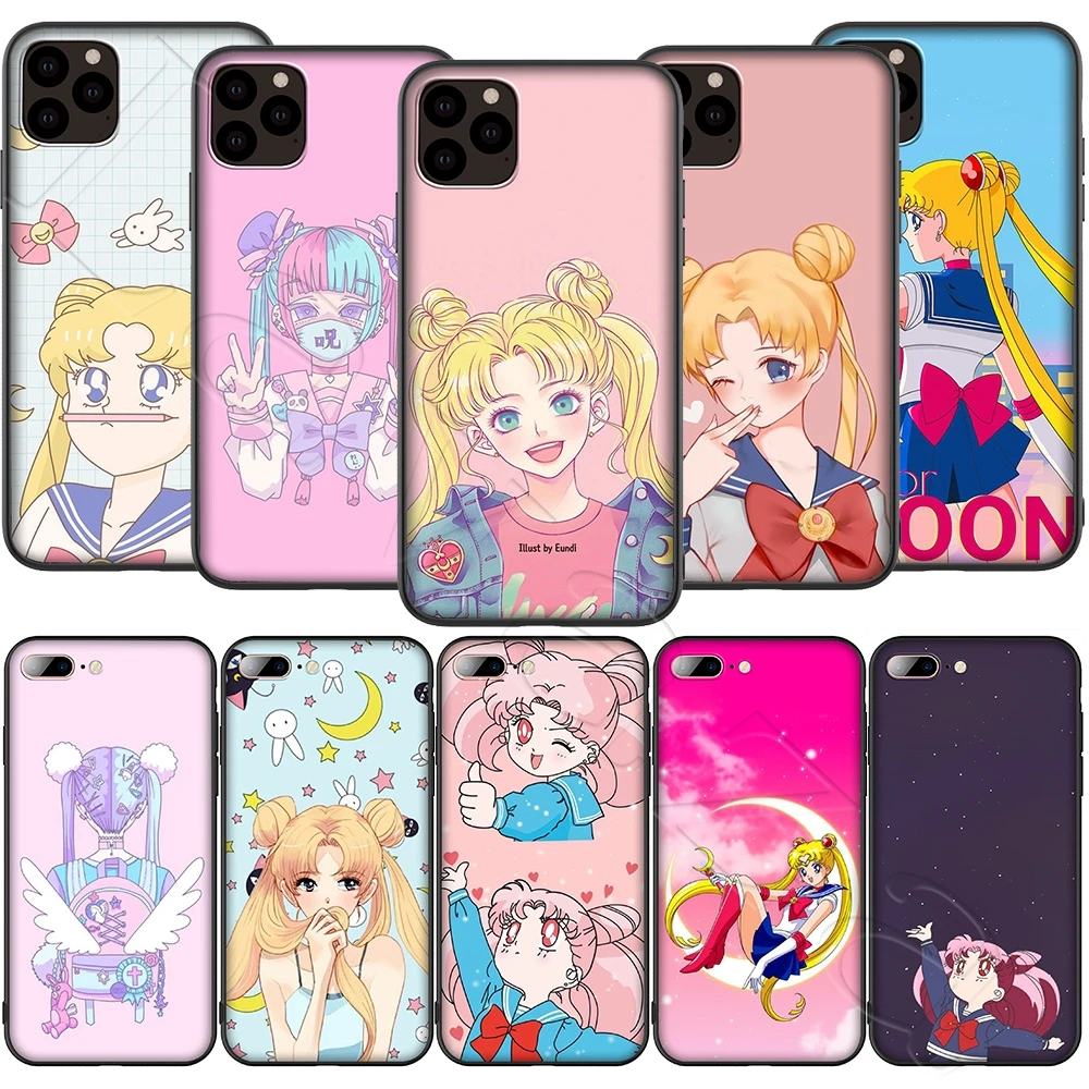 Lavaza японское аниме Kawaii Сейлор Мун Мягкий чехол из ТПУ для iPhone 12 Mini 11 Pro XS Max XR X 8 7 6 6S