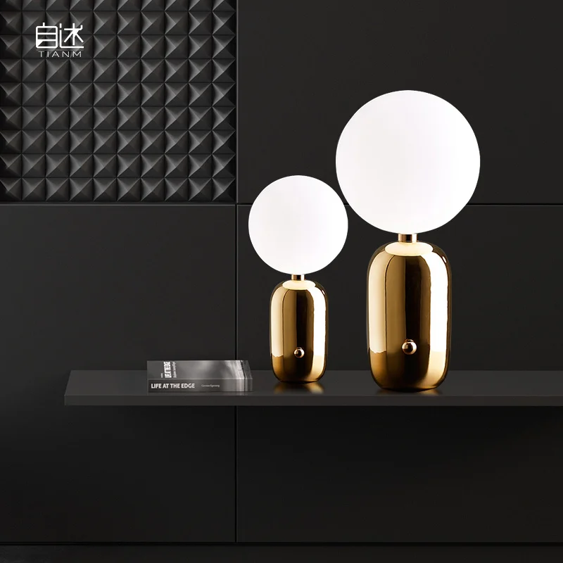 Современные настольные лампы для столовой гостиной дымчато серые стеклянные