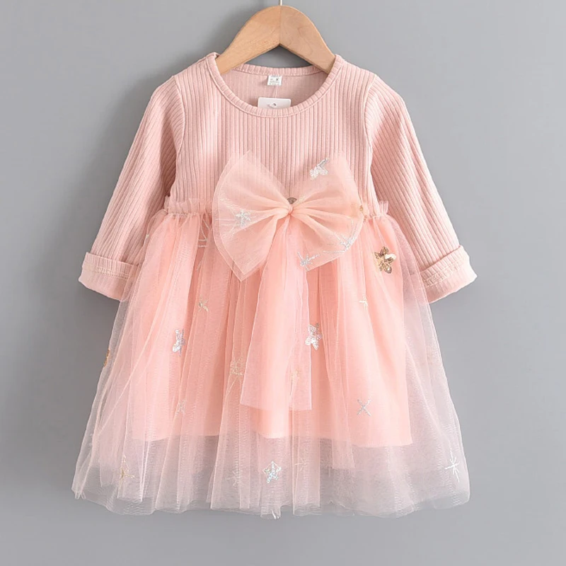 Keelorn/платье для маленьких девочек Новое весеннее детское платье с длинными