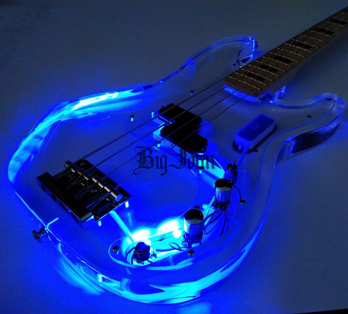 Новинка 4 струны электрическая бас-гитара корпус из акрилового стекла