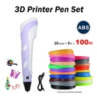 Ручка для 3d-печати сделай сам, волшебная 3d-ручка, карандаш, 3 d-стифты, пластиковый ABS-Филамент 1,75 мм для детей, для обучения, игрушки для рисования, подарок на день рождения