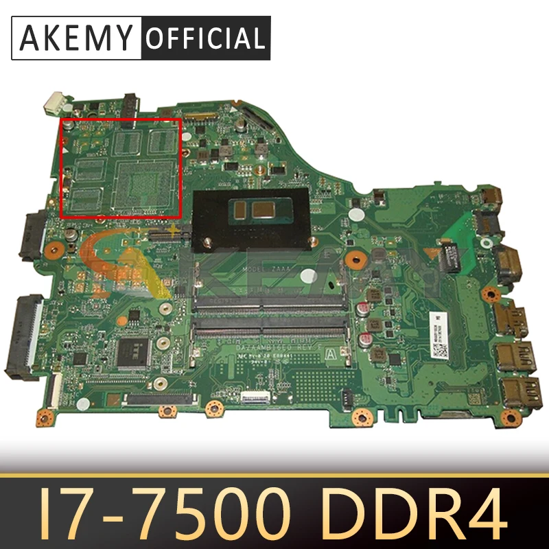 

Оригинальный Для ACER E5-575 F5-573 E5-575G Материнская плата ноутбука ZAA X32 DAZAAMB16E0 MB с I7-7500 Процессор DDR4 100% полностью протестирована