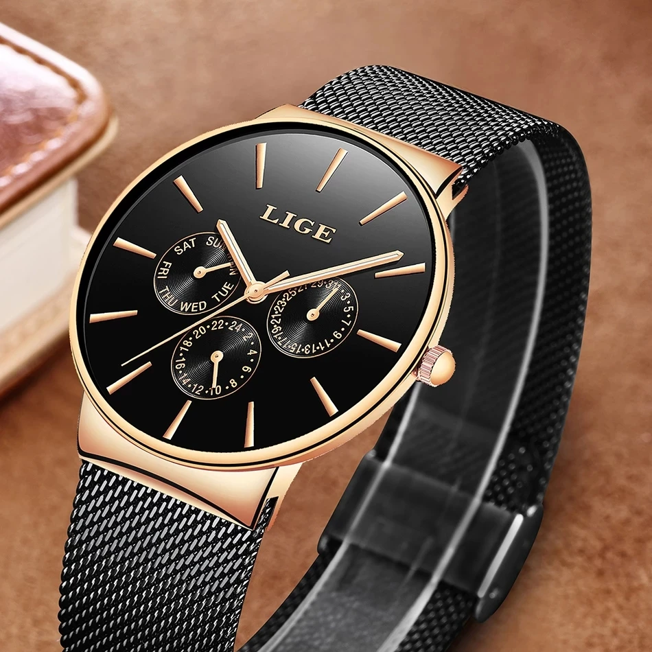 2021 Classic Women Rose Gold Top Brand Luxury Laides Dress Business Fashion Casual Waterproof Watches Quartz Calendar Wristwatch enlarge