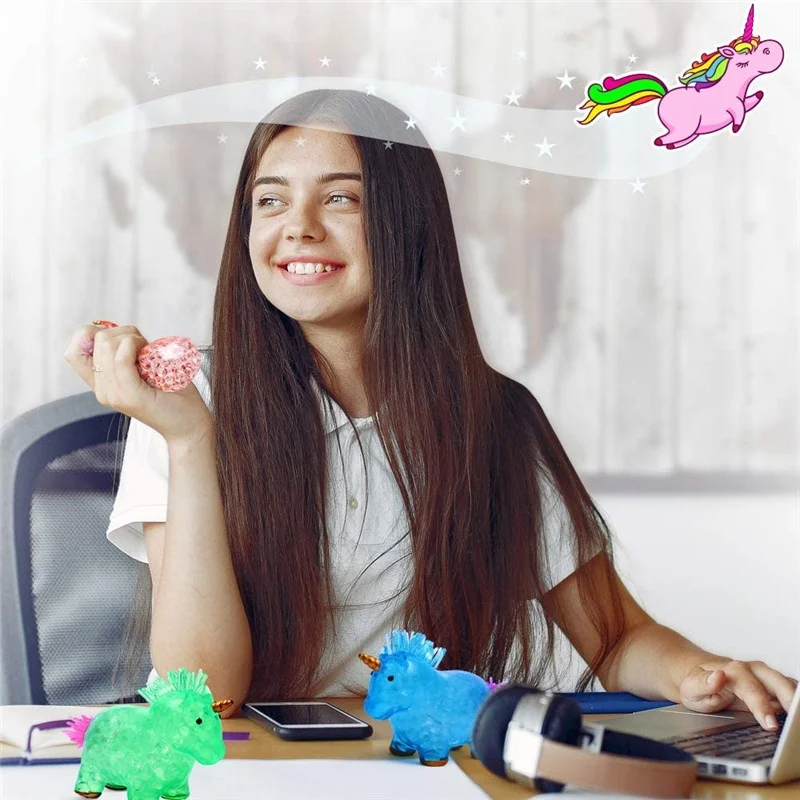 Водные гелевые шарики единорог сжимаемые игрушки для снятия стресса антистресс