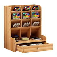 large capacity desktop pen holder pencil makeup brush storage rack organizer box