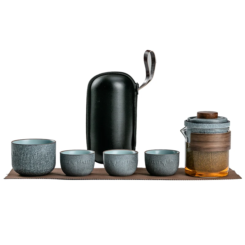 

Home Travel Luxury Tea Set Chinese Ceramic Afternoon Crockery Tea Set Porcelain Vintage Jogo De Cha Kitchen Dining Bar EA60CZ