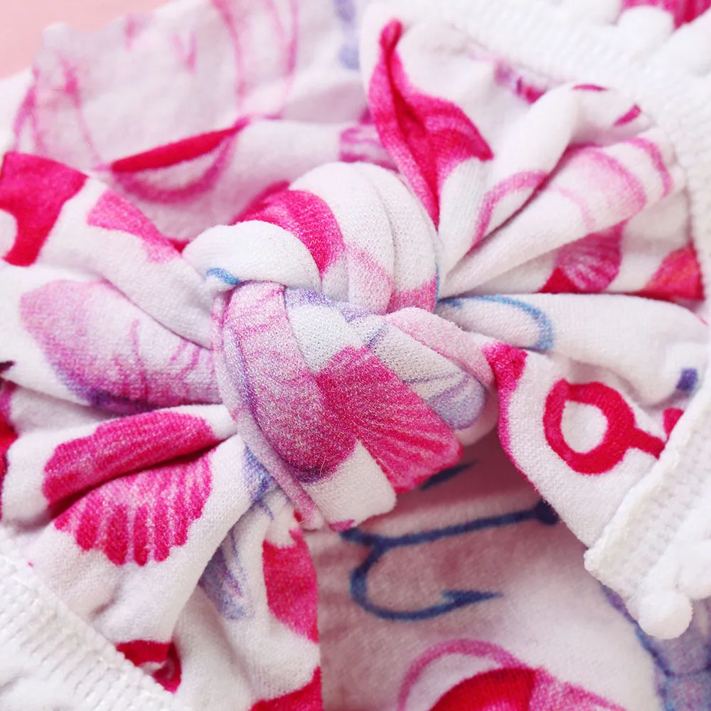 

22-colors New Bohemian Style Children's Hair Band Printed Nylon Bowknot Hairball Baby Headband Hair Accessories