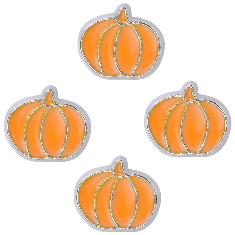 

20 шт., подвеска-медальон в виде оранжевой тыквы