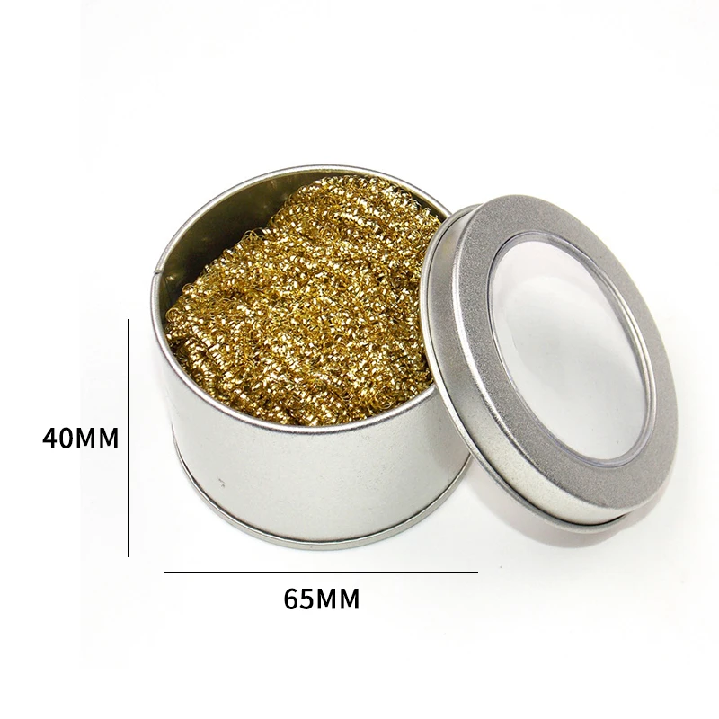 

Cleaning Ball Desoldering Soldering Iron Mesh Filter Cleaning Nozzle Tip Copper Wire Cleaner Ball Metal Dross Box Clean Ball