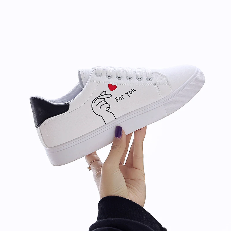

Women Vulcanize Shoes 2019 Autumn Fashion Casual Flat Shoes Woman Platform Ladies Shoes White Sneakers Zapatos Tenis Feminino