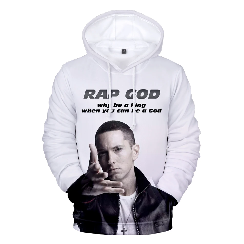 3D printed singer Eminem Hoodies Long Sleeve Sweatshirts Men Women Hoodie Autumn Kids Hooded Fashion boys girls black pullovers images - 6