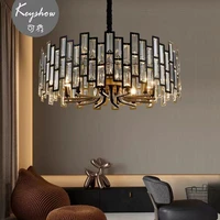 crystal chandelier light luxury post modern nordic minimalist living room chandelier atmospheric household round net red lamps