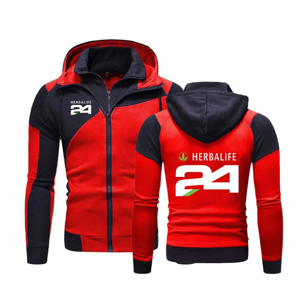 

NEW Spring Autumn Herbalife 24 Logo Harajuku Male Clothing Coat Sweatshirt Hoody Men Fleece Cotton Zipper Hoodies