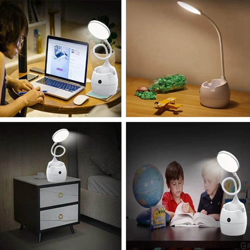 

LED Desk Lamp with Student Pen and Phone Holder, Portable Desk Lamp, Children'S Desk Lamp