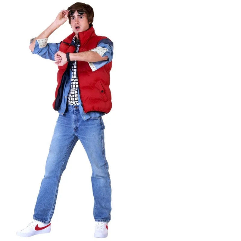 Пиджак для косплея с фильмом Назад в будущее красная хлопковая жилетка Jr Marlene Seamus