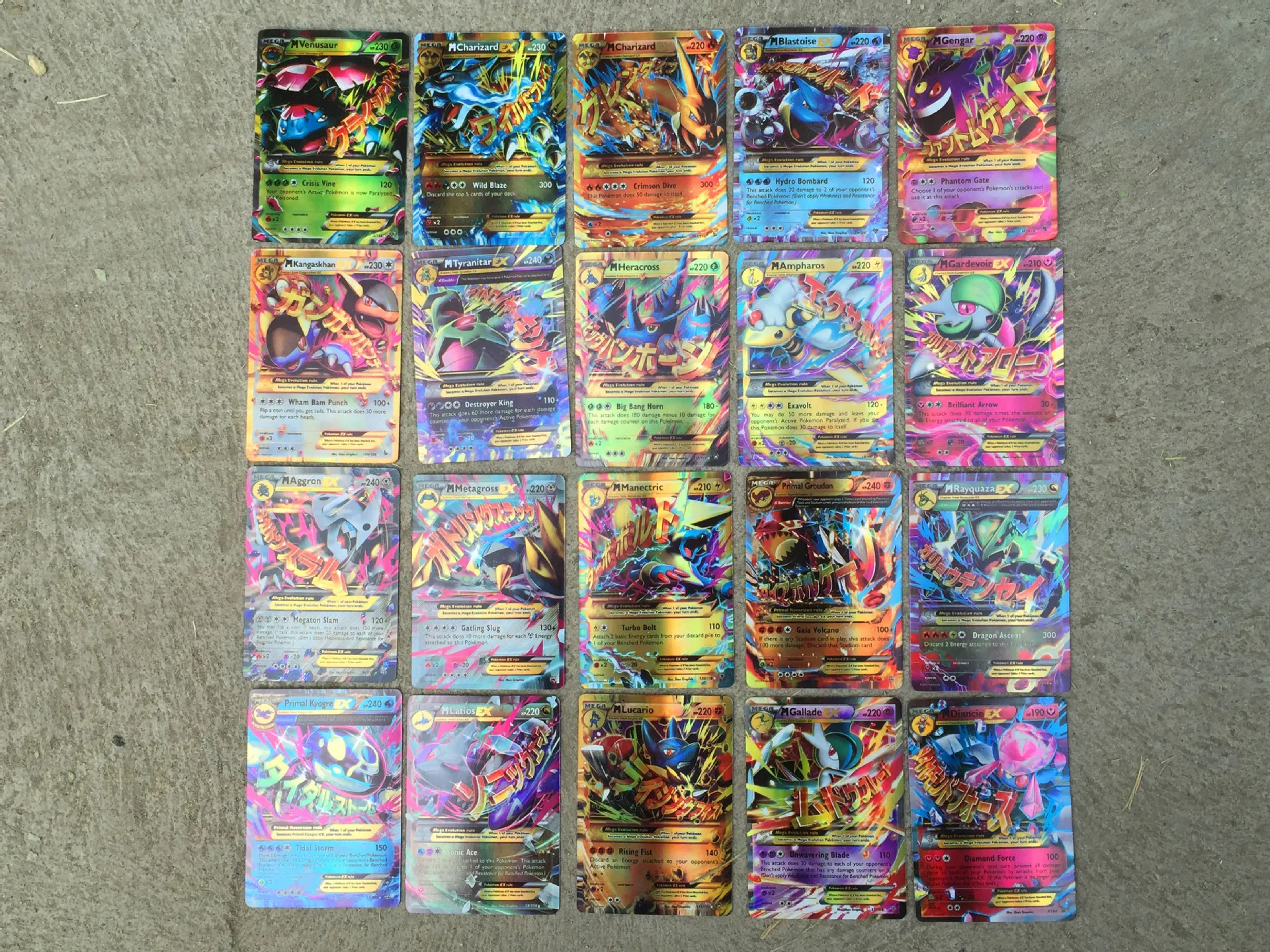 100PCS pokemon card MEGA Flash Card EX игровая коллекция карт подарки для детей|Коллекционные