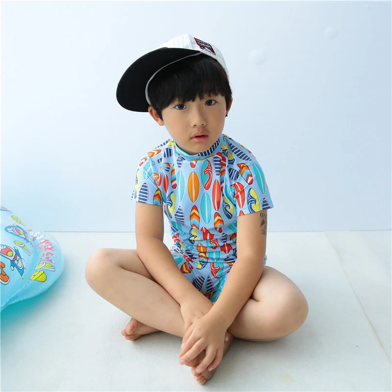 Одежда для мальчиков футболка с короткими рукавами спортивный топ из двух