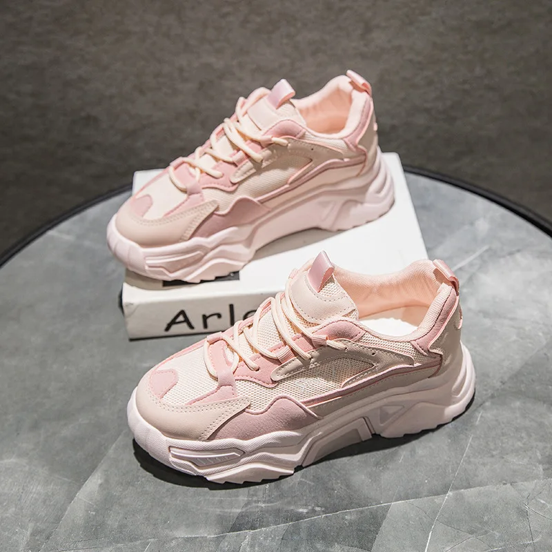 Новинка Весна 2021 женские красные спортивные туфли в Корейском стиле женская