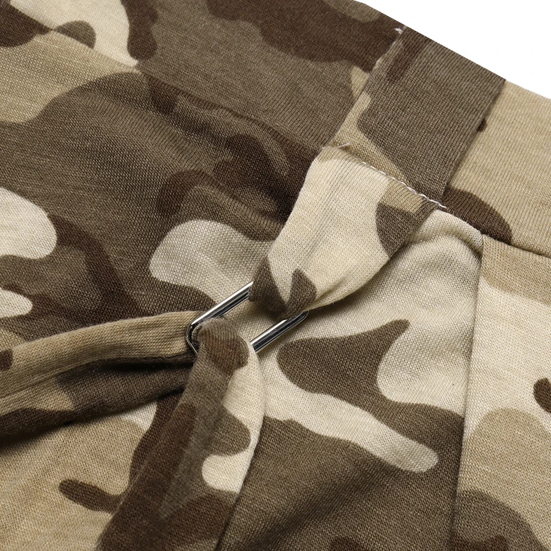 Модные женские штаны-шаровары с камуфляжным принтом штаны эластичной талией и