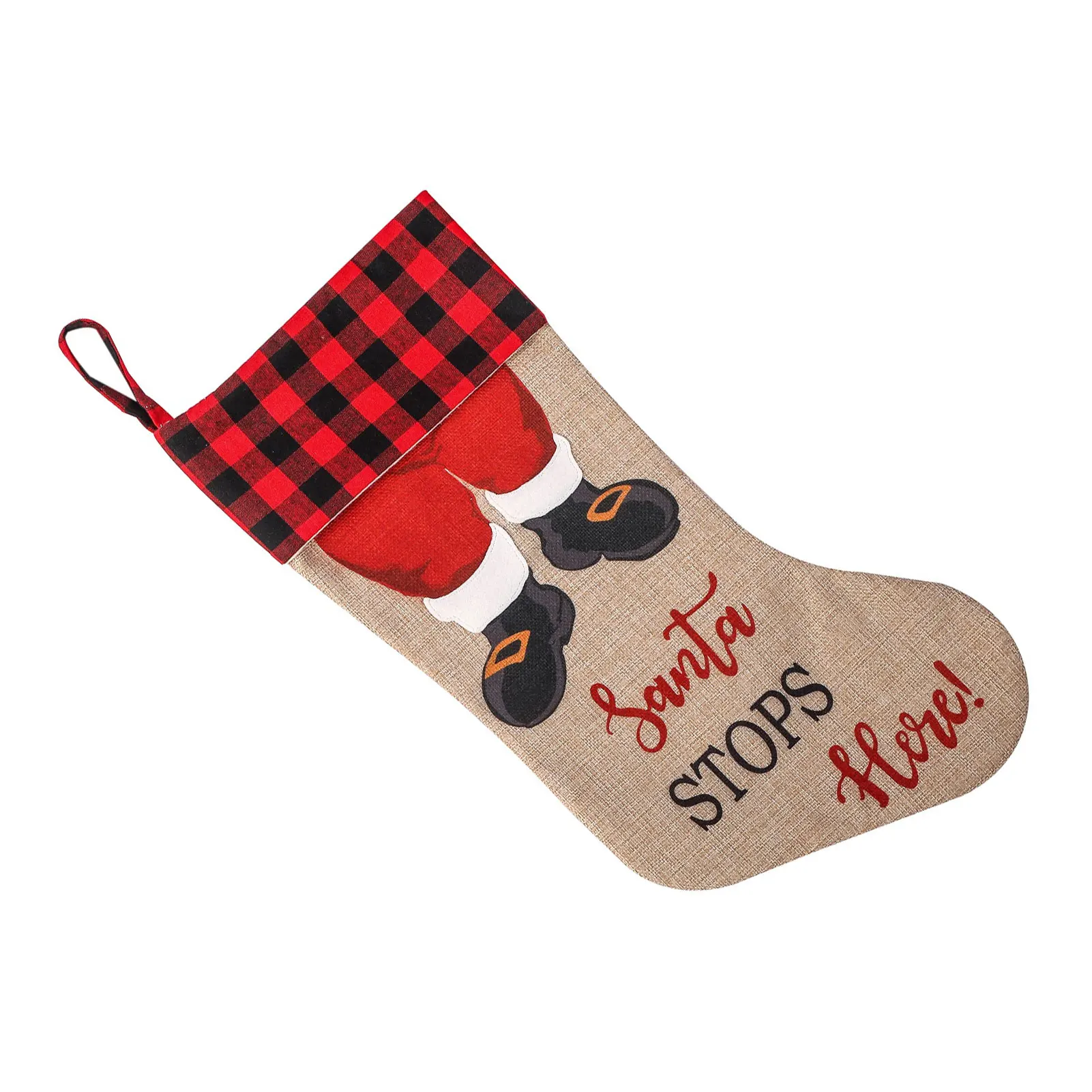 

Льняной материал решетчатые стильные чулки, праздничные украшения, аксессуары для подарка, удобный материал высокого качества, Рождество