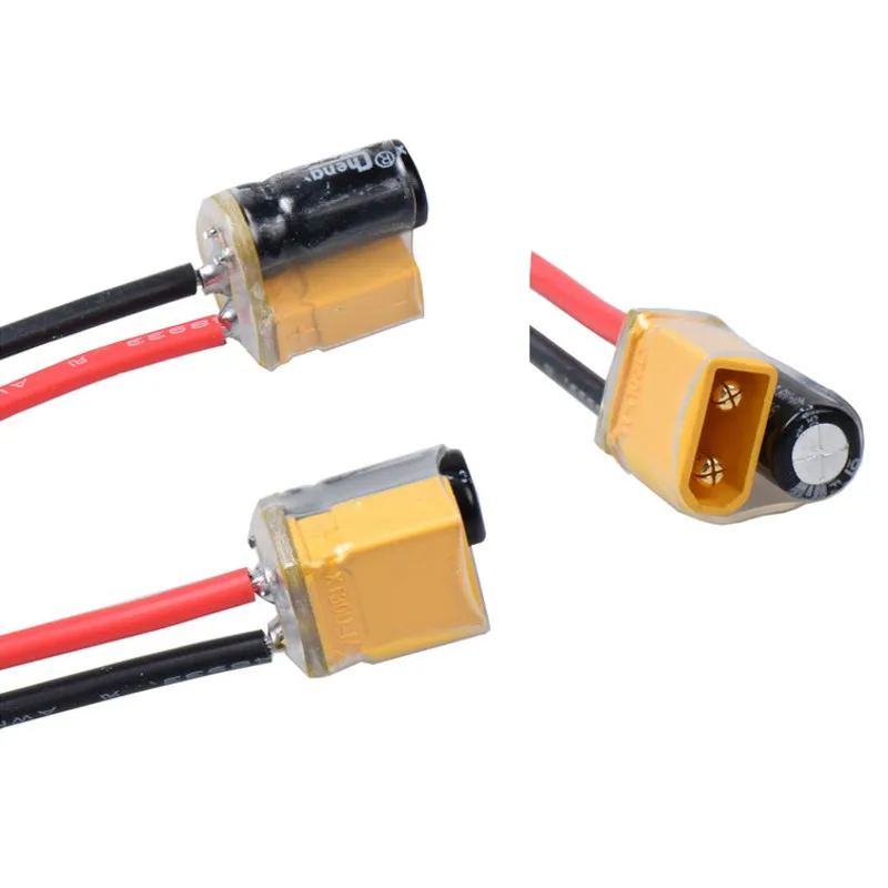 Силовой фильтр XT30 с крышкой 220 мкФ 25V 2-6S для радиоуправляемых FPV гоночных Фристайл