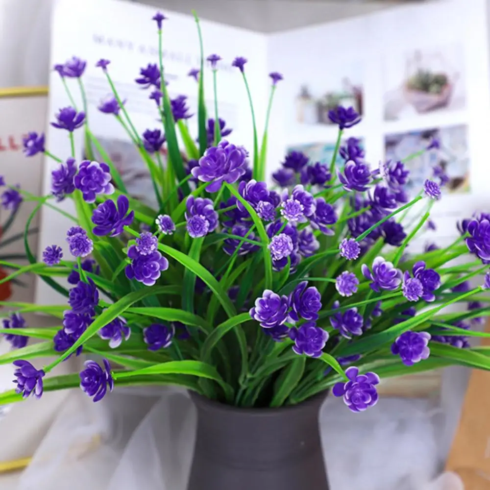 Искусственные цветы 1 пряди устойчивые к УФ-излучению для украшения сада | Дом и