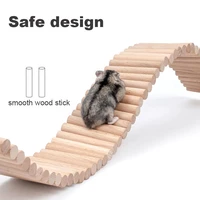 small pet toys hamster wooden ladder bridge parrot bird standing guinea pig chinchilla exercise play chewing toys cage decor