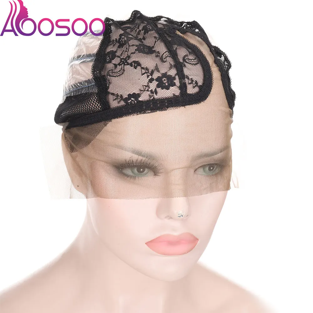 

AOOSOO Elastic Wig Caps For Making Wigs Stretch Lace Weaving Cap Bonnet Perruque For Big Head with Adjustable Straps