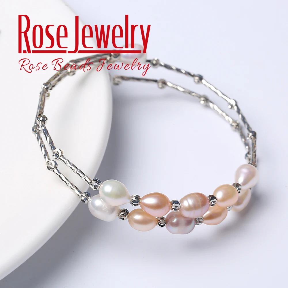 Браслеты из натурального жемчуга 6-7 мм | Украшения и аксессуары