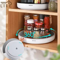 ecoco rotating spice storage rack kitchen shelves pantry organizer kitchen small items holder plastic containers for cabinets