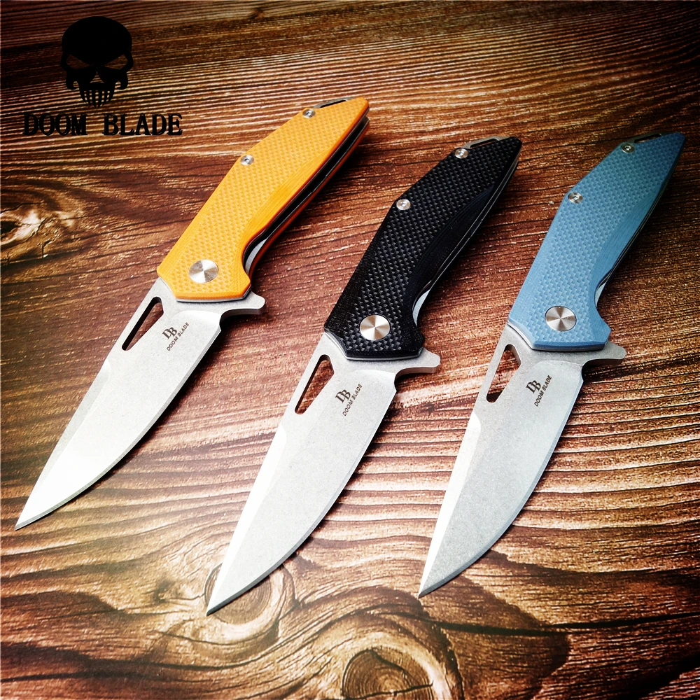 Шарикоподшипниковые ножи 203 мм 100% лезвие D2 складной нож G10 Ручка Открытый Кемпинг