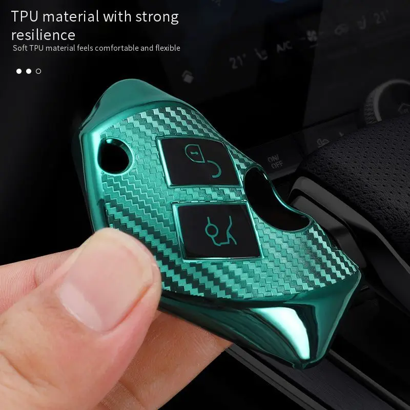 

TPU Carbon Fiber Car Remote Key Case Cover For Mercedes Benz CLA CLS GLK GLA W204 W205 W212 W463 W176 W251 AMG A B C S G Class